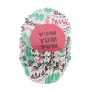 Unique Bargains YUM Letter Print Disposable Baking Cups Greaseproof Paper Multicolor 1.97"x1.18" 100 Pcs - 3 of 4