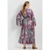 Avenue Women's Plus Size Arlo Bell Sleeve Maxi Dress - 3 of 4