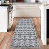 Coolmee Washable Area Rugs Stain Boho Geometric Resistant Rugs for Living Room Bedroom Dining Room Vintage Floral RugColorful - 4 of 4