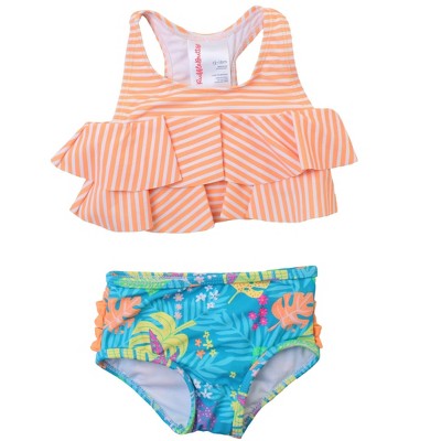 RuffleButts Toddler Girls Flounce Bikini