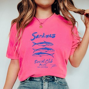Simply Sage Market Sardines Social Club Garment Dyed Tee - 1 of 4