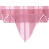 INSPIRE CHIC Women's Pleated Chiffon Contrast Color Trim Semi Sheer Stretchy Gauze Neck Scarves 1Pc - 4 of 4