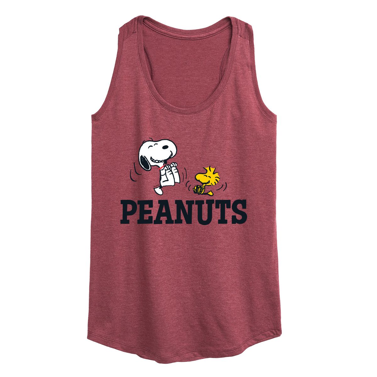 Women's - Peanuts - Snoopy And Woodstock Graphic Racerback Tank