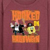 Women's - SpongeBob SquarePants - Hooked On Halloween Lightweight French Terry Wide Neck Long Sleeve Shirt - 2 of 4