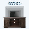 Farmhouse TV Stand for Televisions Up to 65 Inches, Entertainment Center Console Table with Storage Cabinets and Two Barn Doors - 4 of 4