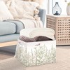 Aoibox Vintage Colorful Floral Storage Bin with Lid Foldable Large Organizer Basket for Closet Home Office 40L - 4 of 4