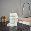 Paper Towel Holder Countertop Standing with Natural Marble Base Spring Arm for Kitchen,Bathroom - 3 of 4