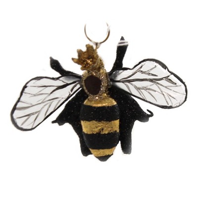 Holiday Ornaments 1.0" Queen Bee Crown Honey Comb Endangered  -  Tree Ornaments