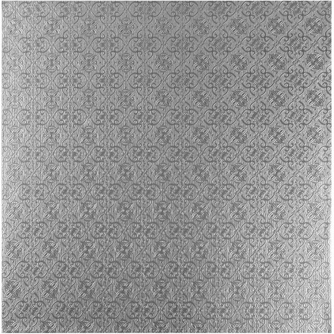 O'Creme Silver Square Cake Pastry Drum Board 1/2 Inch Thick, 18 Inch x 18 Inch - Pack of 5 - image 1 of 4