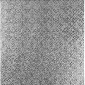 O'Creme Silver Square Cake Pastry Drum Board 1/2 Inch Thick, 18 Inch x 18 Inch - Pack of 5