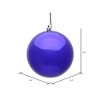 Vickerman 2.4"/24ct Shiny Ball Ornament UV Coated Purple: Holiday Tree Decor, Shatterproof, Indoor/Outdoor Use - 3 of 3