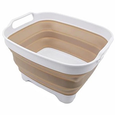 SAMMART 7.5L (2 Gallons) Collapsible Dishpan with Draining Plug