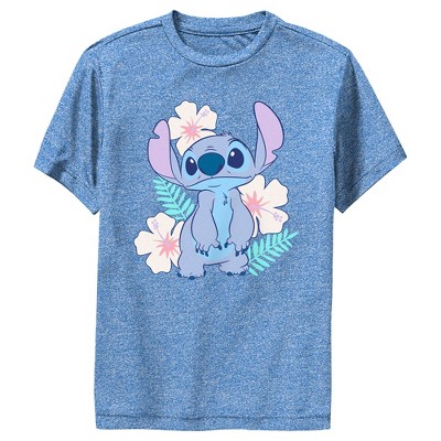 Boy's Lilo & Stitch Floral Stitch Performance Tee : Target