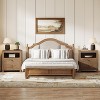 Tribesigns Farmhouse Nightstand with 2 Storage Drawers, Rustic Night Stand Bed Side Table for Bedroom, End Table for Small Places, Brown - 2 of 4