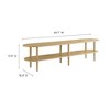 Modway Torus Oval TV Stand with Shelves in Light Oak - 69 Inch Wood Entertainment Center for Living Room-Curved Round Media Console with Open Storage - 4 of 4