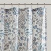Seersucker Shower Curtain with Printed Design, 72x72 Inches, featuring 12 Button Holes - 3 of 4