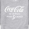 Men's - Coca-Cola - As Always Five Cents Graphic Fleece Sweatshirt - 2 of 4