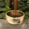 Pompeii3 10k Yellow Gold Men's Comfort-Fit Wedding 8MM Band With Etched Finish - 3 of 4