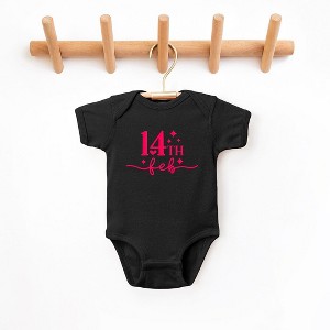 The Juniper Shop 14th Feb Stars Puff Print Baby Bodysuit - 1 of 3