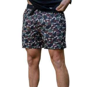 Burlebo Men's Athletic Workout Shorts With Built-in Liner - 1 of 3