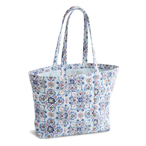 Vera Bradley Lisbon Sky Medallion East West Tote Bag - Light Blue