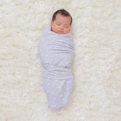 Comfy Cubs Large Grey and White Muslin Cotton Swaddle Blankets Set