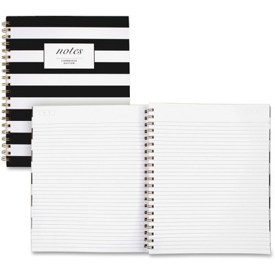 Cambridge Black & White Striped Hardcover Notebook 11 x 8 7/8 80 Sheets 59010