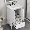 Whisen 20" Bathroom Vanity, Sink Included, Real Wood & MDF Build, Cabinet & Drawer, Stainless Handles, One Package - 2 of 4