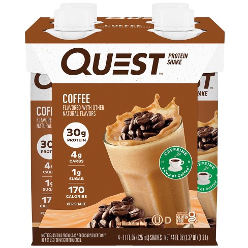 Quest Nutrition Ready To Drink Protein Shake - Coffee - 4ct : Target