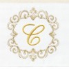 Linum Home Textiles 100% Turkish Cotton MONICA Gold Thread 2PC Embellished Hand Towel Set - 3 of 3