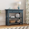 Retro Console Table With Drawer, Sofa Table With Two Sturdy Shelves, 36 Inch Long Console Table Wood, Console Table Contemporary-Cuddlewood - 2 of 4