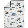 Sweet Jojo Designs Boy Baby Crib Bedding Set - Construction Truck Green Blue and Grey 4pc - 3 of 4