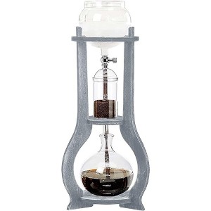Nispira Iced Coffee Cold Brew Drip Tower Coffee Maker Wooden, 6-8 cup, Grey - 1 of 4