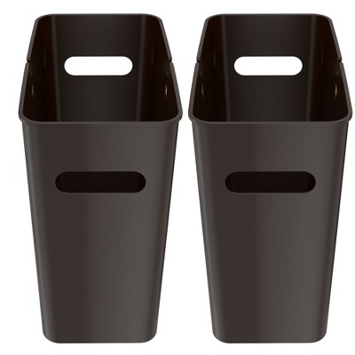 iTouchless SlimGiant Wastebasket 4.2 Gallon Black 2-Pack