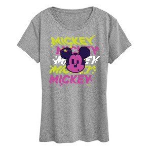 Women's - Disney - Mickey Stacked Short Sleeve Graphic T-Shirt - 1 of 4