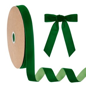 Unique Bargains Velvet Single Side Christmas Vintage Ribbon 1 Pc - 1 of 4