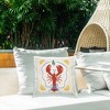 Stupell Industries Lobster & Ribbon Illustration Outdoor Decorative Throw Pillow, 18 x 18 - 3 of 3