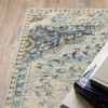 Bryant Vintage Medallion Indoor Area Rug Blue - Captiv8e Designs - 3 of 4