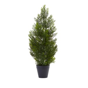 Nearly Natural 2-ft Mini Cedar Pine Tree (Indoor/Outdoor) - 1 of 4