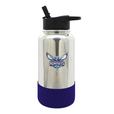 NBA Charlotte Hornets 32oz Thirst Hydration Water Bottle - Silver