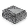 Cozy Bliss Jacquard Cable Knit Throw Blanket, Soft Plush Faux Fur Throw Blanket for Couch, Sofa, Bed, Living Room, Bedroom - 4 of 4