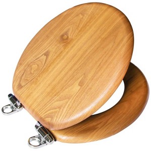 Design House Dalton Round Oak Wood Toilet Seat - 1 of 1