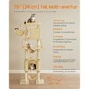 Feandrea Cat Tree, 79.1 Inch Tall Cat Tower for Indoor Cats, Multi-Level Large Cat Condo with 4 Scratching Posts, 2 Hammocks, a Perch, 2 Cat Caves - 3 of 4