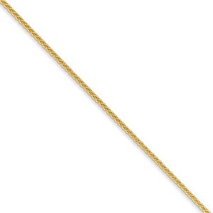 Black Bow Jewelry 1mm, 14k Yellow Gold, Solid Spiga Chain Necklace - 1 of 4
