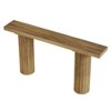 Resenkos Rectangular Rustic Console Table, Solid Wood Desktop, Open Base, 63"L x 11.8"W x 31.5"H, for Living Room & Entryway Brown - 3 of 4