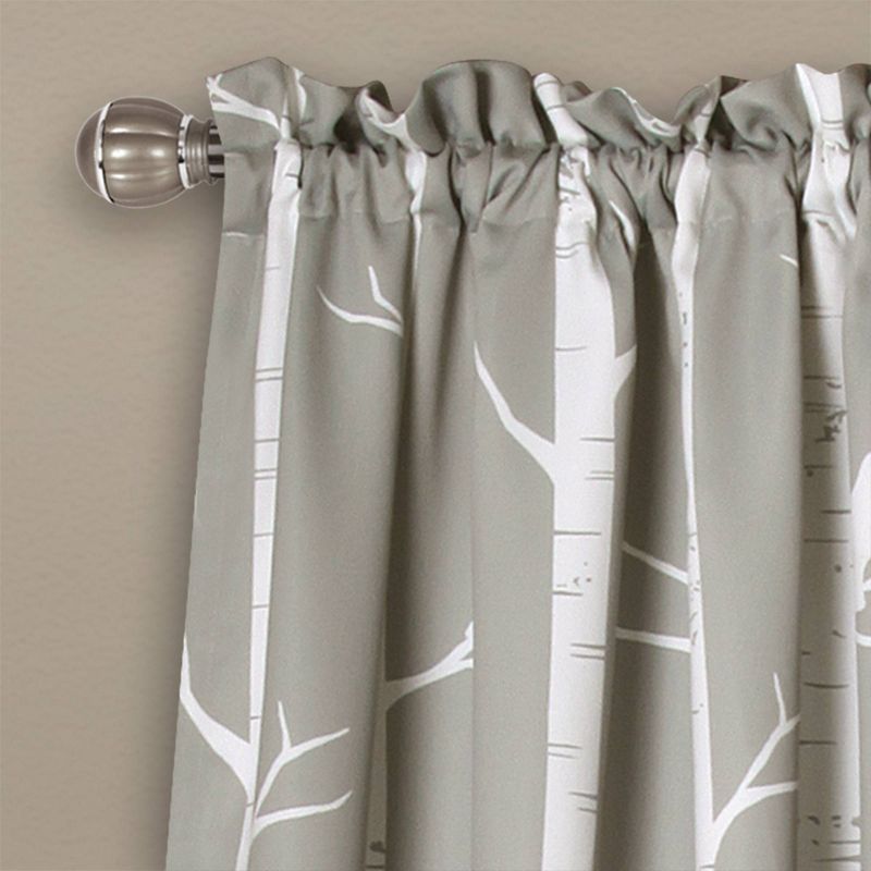 Set of 2 Bird On The Tree Light Filtering Window Curtain Panels - Lush Décor, 3 of 9