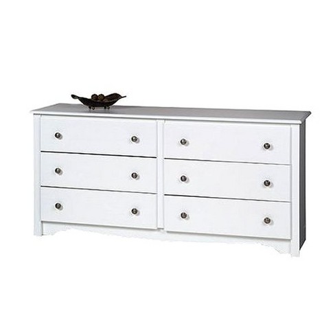 6 Drawer Dresser White Prepac Target, Prepac Calla 6 Drawer Double Dresser In White