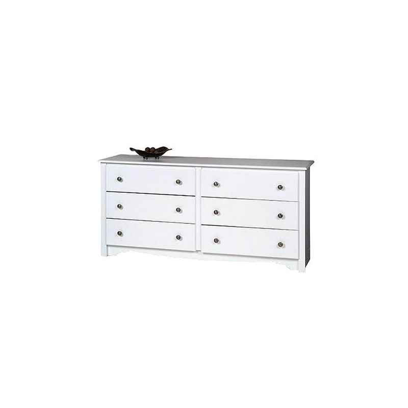 6 Drawer Dresser White - Prepac, 1 of 5