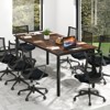 Tangkula 71" x 35.5" Large Office Table w/ Cable Grommet Sturdy Metal Legs for Boardroom - 3 of 4