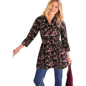 Woman Within Perfect Pocket Long Shirt - 1 of 3
